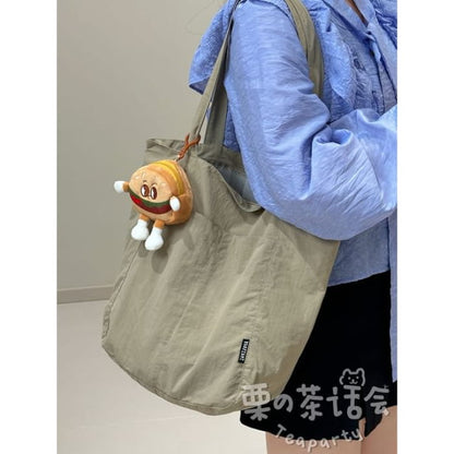 Canvas Plain Tote Bag / Charm / Set - With Hamburger