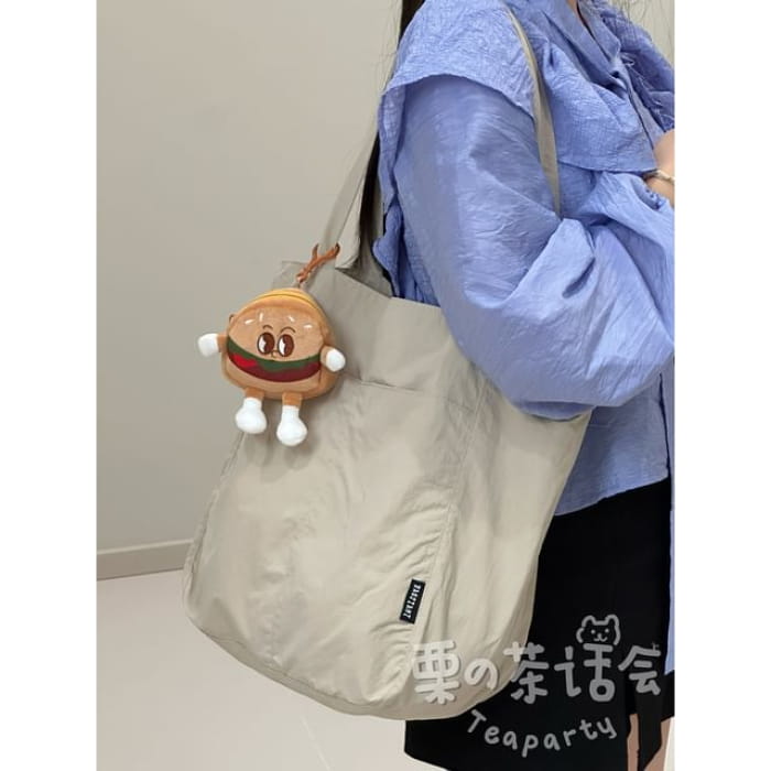 Canvas Plain Tote Bag / Charm / Set - With Hamburger