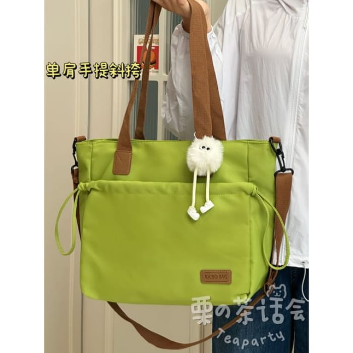 Canvas Tote Bag / Charm / Set - With Ball - Green / One Size