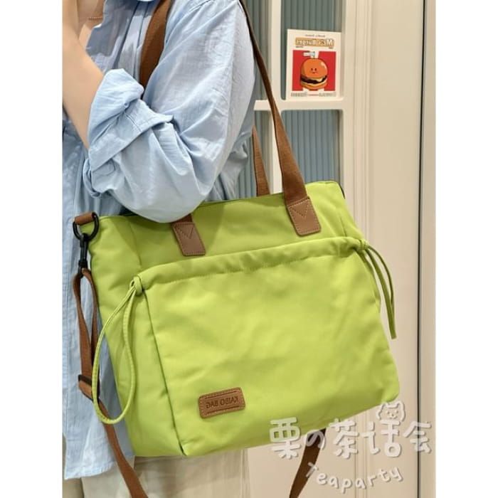 Canvas Tote Bag / Charm / Set - Without - Green / One Size