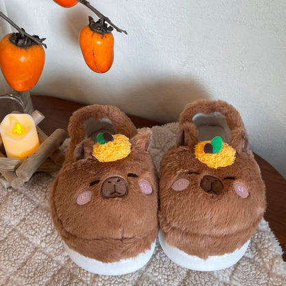 Capybara Fluffy Slippers