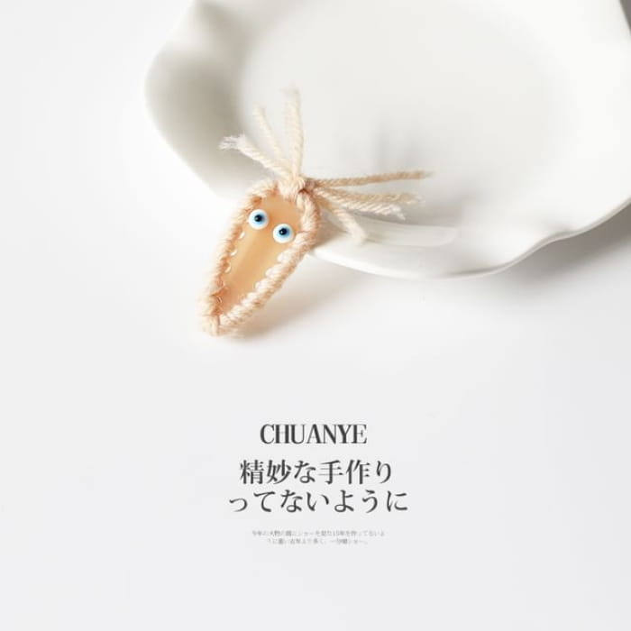 Carrot Yarn Alloy Hair Clip - 01# - Off-White / One Size