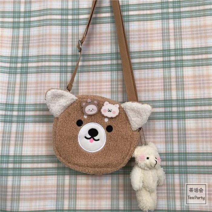 Cartoon Crossbody Bag / Charm / Set - With Bear - Dog