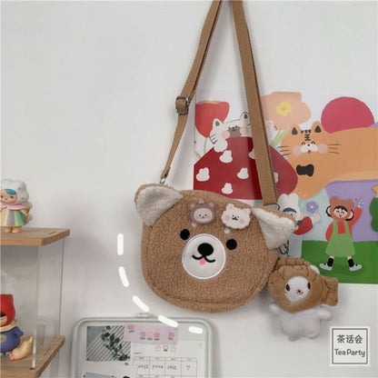 Cartoon Crossbody Bag / Charm / Set - With Taiyaki - Dog