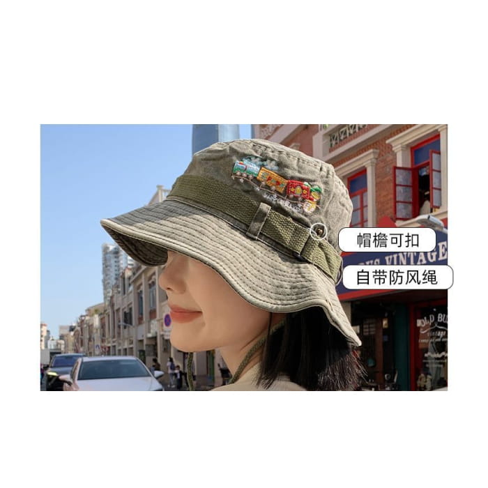 Cartoon Embroidered Boonie Hat