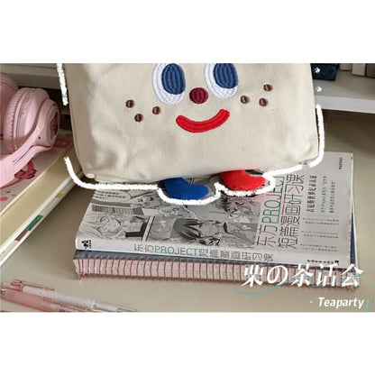 Cartoon Embroidered Lunch Bag / Charm / Set