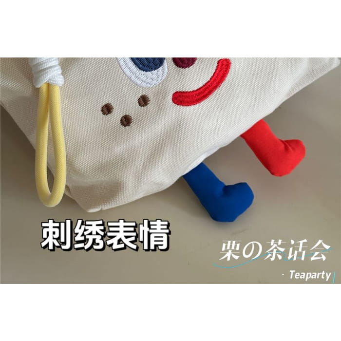 Cartoon Embroidered Lunch Bag / Charm / Set