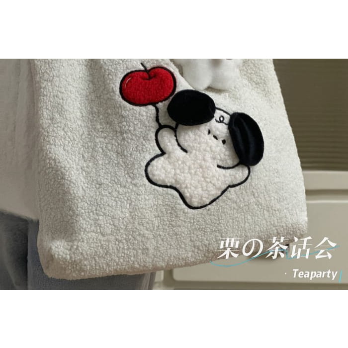 Cartoon Fleece Tote Bag