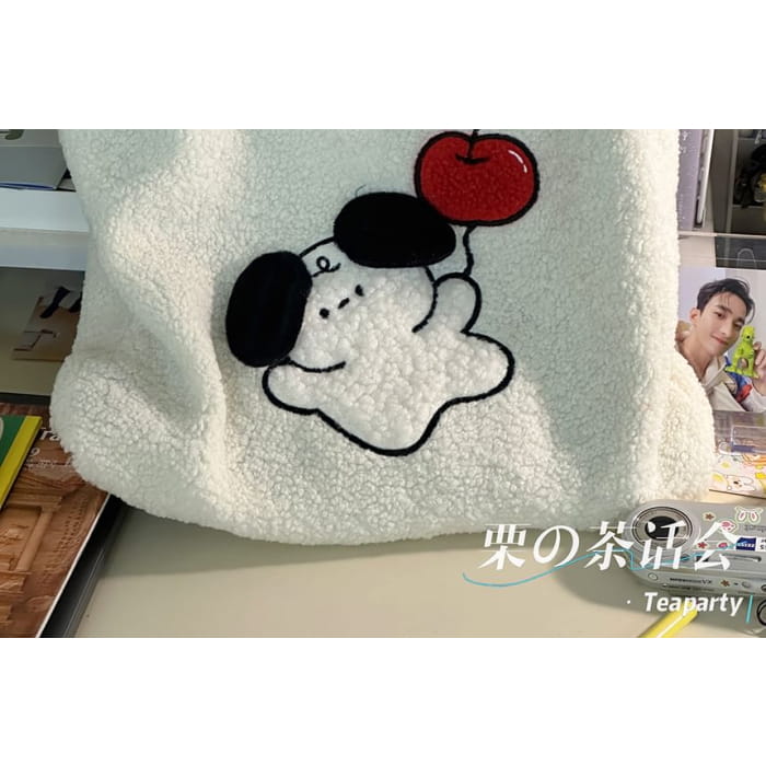 Cartoon Fleece Tote Bag