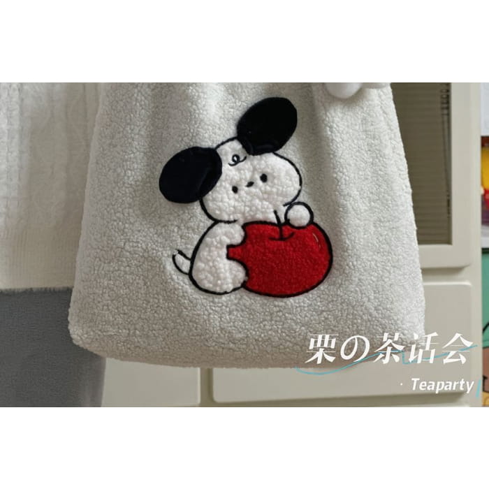 Cartoon Fleece Tote Bag