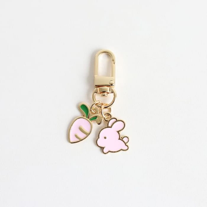 Cartoon Key Ring - Pink / One Size