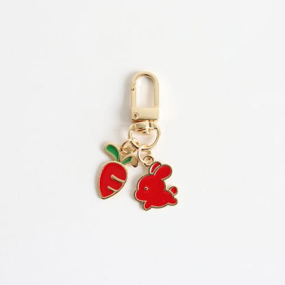 Cartoon Key Ring - Red / One Size