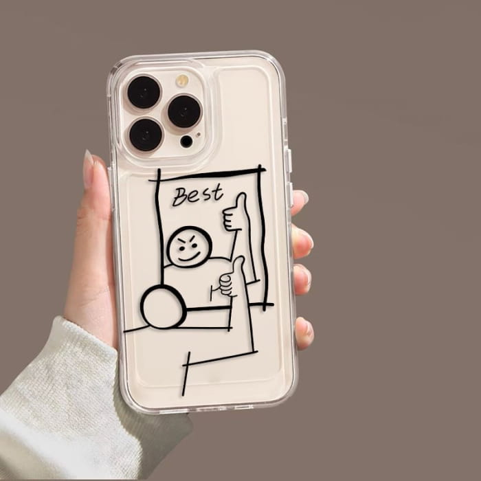 Cartoon Mirrored Phone Case - iPhone 15 Pro Max / Plus / 14