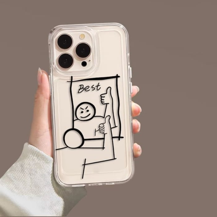 Cartoon Mirrored Phone Case - iPhone 15 Pro Max / Plus / 14