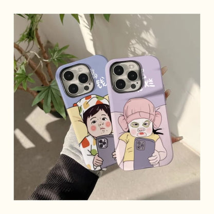 Cartoon Phone Case - iPhone 15 Pro Max / Plus / 14 / 13