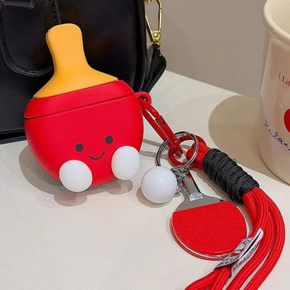 Cartoon Table Tennis Doll Lanyard String Airpods / Pro