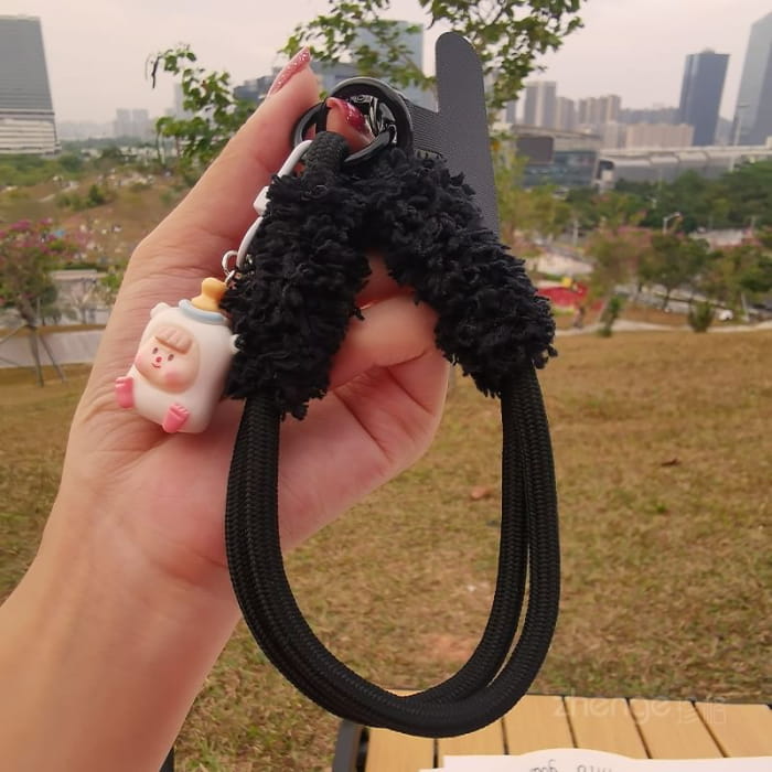 Cartoon Wrist Phone Strap with Lanyard Pad - Accessories