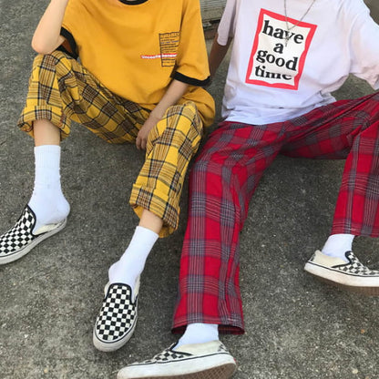 Casual Plaid Check Pants