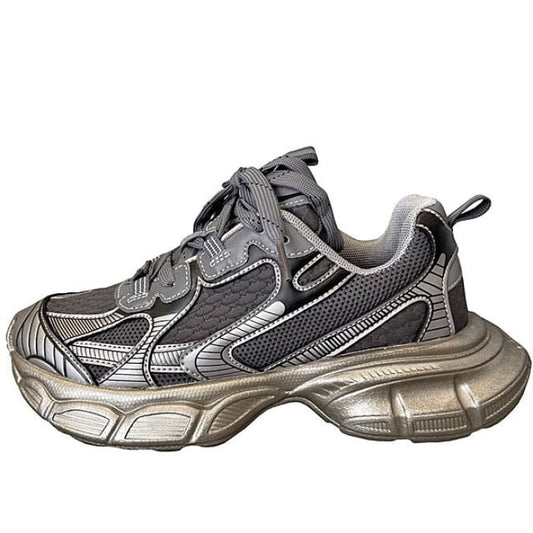 Casual Silver Sneakers - EU36 (US6.0) / Grey