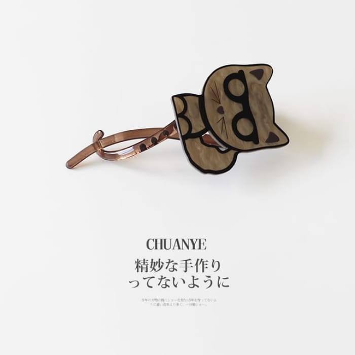 Cat Hair Clip / Claw - 02# - Grayish Silver / One Size