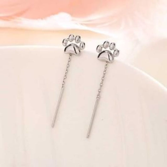 Cat Paw Alloy Threader Earring