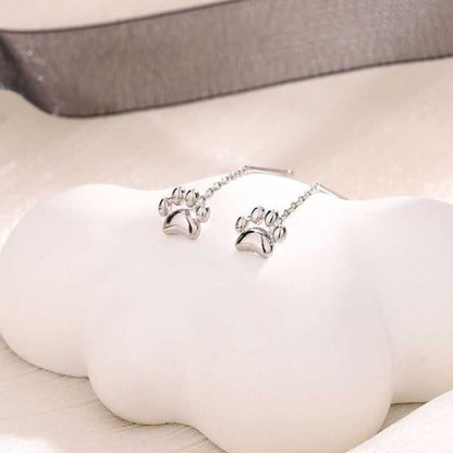 Cat Paw Alloy Threader Earring