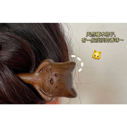 Cat Wooden Hair Stick