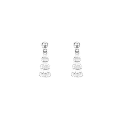 Chain Drop Earring - 1 Pair - Silver / One Size