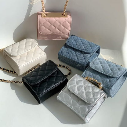 Chain Strap Quilted Flap Crossbody Bag