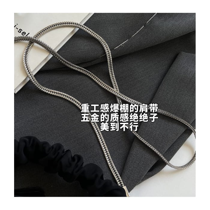 Chain Strap Top Handle Crossbody Bag