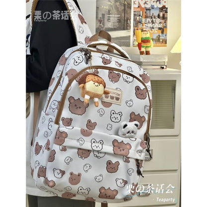 Cheese Print Backpack / Charm / Set - With Chocolate Toast