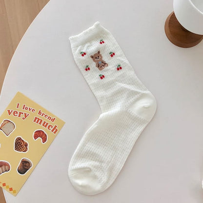 Cherry Print Socks