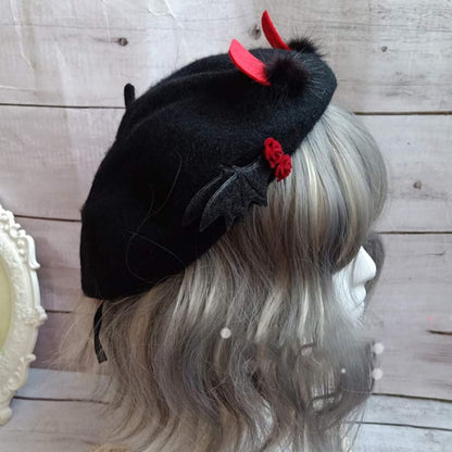 Chic Bat Wings Lolita Beret