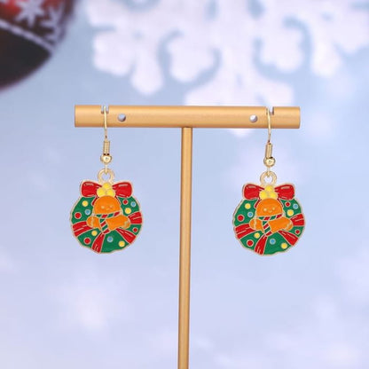 Christmas Cartoon Alloy Drop Earring - 1 Pair - E6219-11