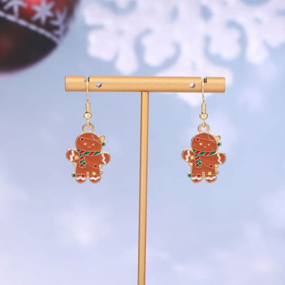 Christmas Cartoon Alloy Drop Earring - 1 Pair - E6219-14