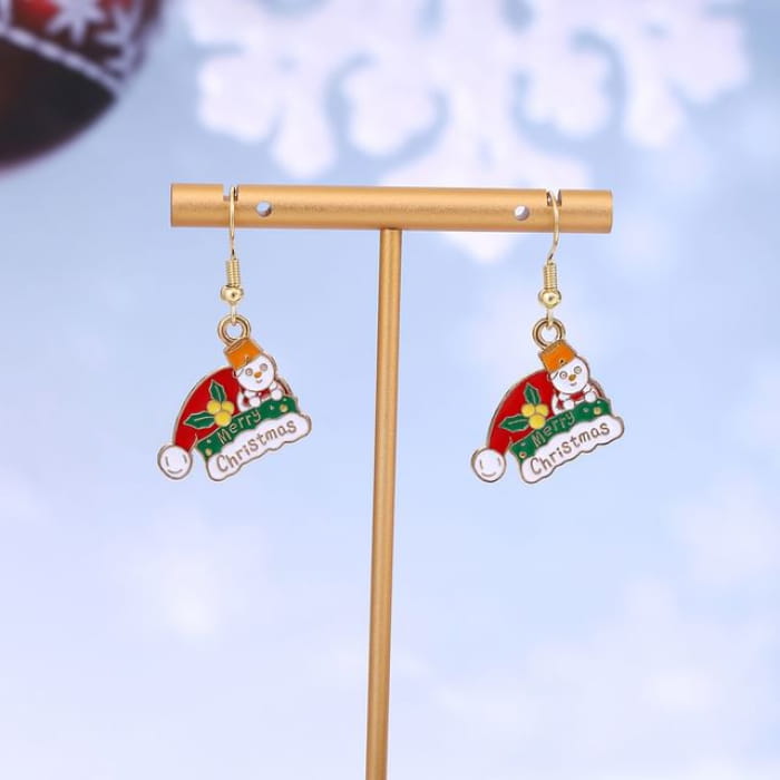 Christmas Cartoon Alloy Drop Earring - 1 Pair - E6219-15