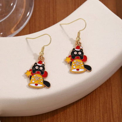 Christmas Cartoon Alloy Drop Earring