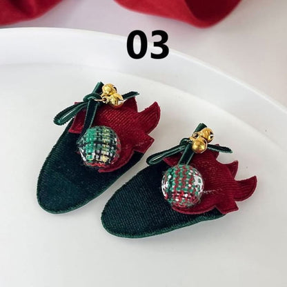 Christmas Fabric Hair Clip / Headband / Set - Fashion