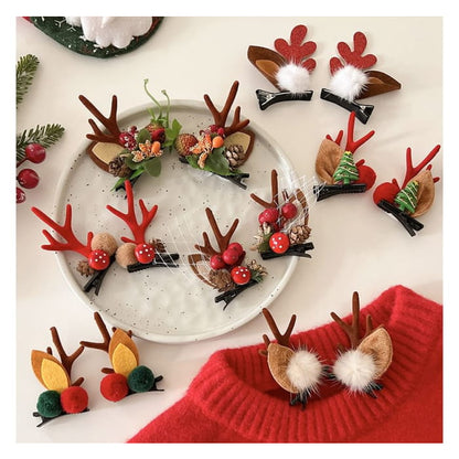 Christmas Flocking Hair Clip (Various Designs)