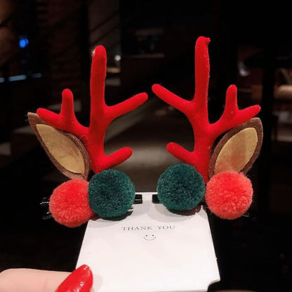 Christmas Flocking Hair Clip (Various Designs) - A8# - 1