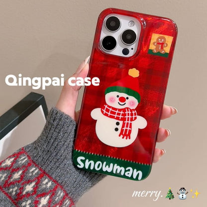 Christmas Snowman Phone Case - iPhone 16 Pro Max / Plus