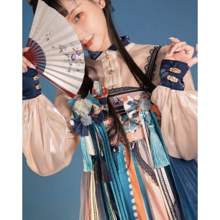 Classical Colorful Paint Hanfu Dress - Female Hanfu