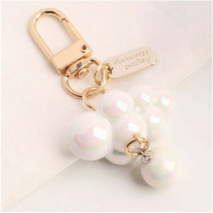 Cloud Faux Pearl Bag Charm Keyring Phone (Various Designs)