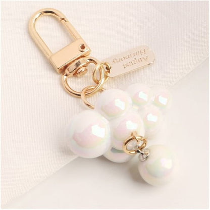 Cloud Faux Pearl Bag Charm Keyring Phone (Various Designs)