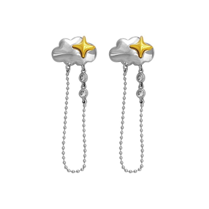 Cloud Rhinestone Stud Earring