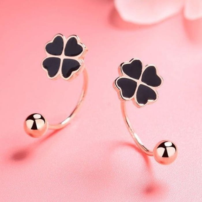 Clover Stud Earring - 1 Pair - Gold / One Size