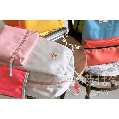 Color Block Laptop Backpack / Bag Charm / Set