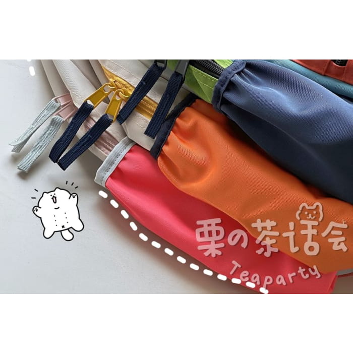 Color Block Laptop Backpack / Bag Charm / Set