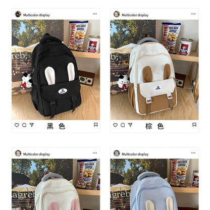 Color Block Zip Backpack