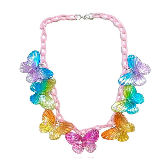 Colorful Butterfly Necklace - Standart / Pastel